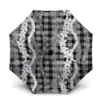 Hawaiian Ohia Lehua Lei Umbrella Plaid Palaka Eleele Pattern - Polynesian Pride