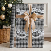 Hawaiian Ohia Lehua Lei Wrapping Paper Plaid Palaka Eleele Pattern - Polynesian Pride