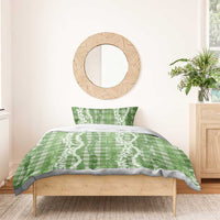 Hawaiian Ohia Lehua Lei Bedding Set Plaid Palaka Omaomao Pattern - Polynesian Pride