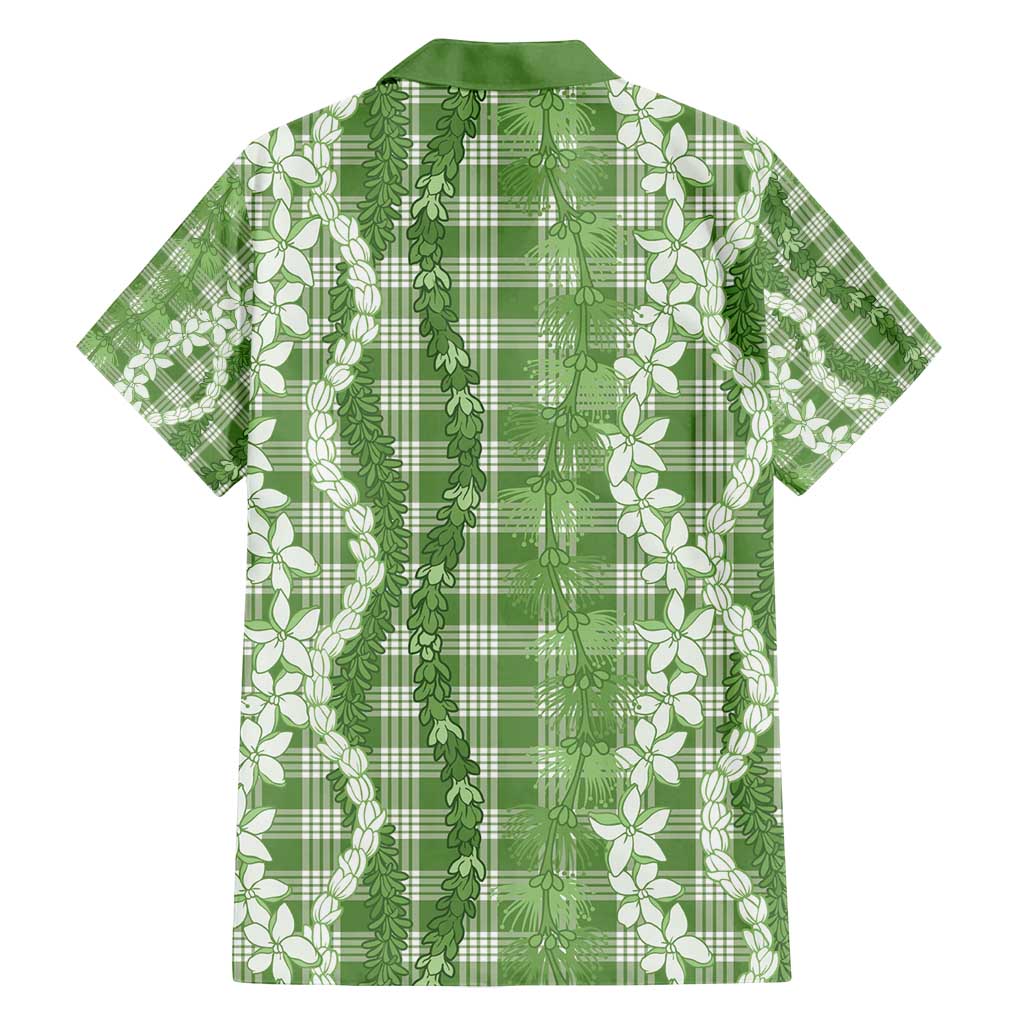 Hawaiian Ohia Lehua Lei Family Matching Summer Maxi Dress and Hawaiian Shirt Plaid Palaka Omaomao Pattern - Polynesian Pride