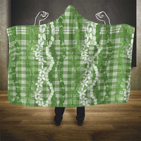 Hawaiian Ohia Lehua Lei Hooded Blanket Plaid Palaka Omaomao Pattern LT9 - Polynesian Pride