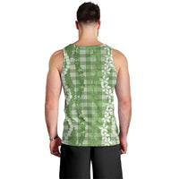 Hawaiian Ohia Lehua Lei Men Tank Top Plaid Palaka Omaomao Pattern LT9 - Polynesian Pride