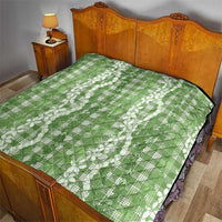Hawaiian Ohia Lehua Lei Quilt Plaid Palaka Omaomao Pattern - Polynesian Pride