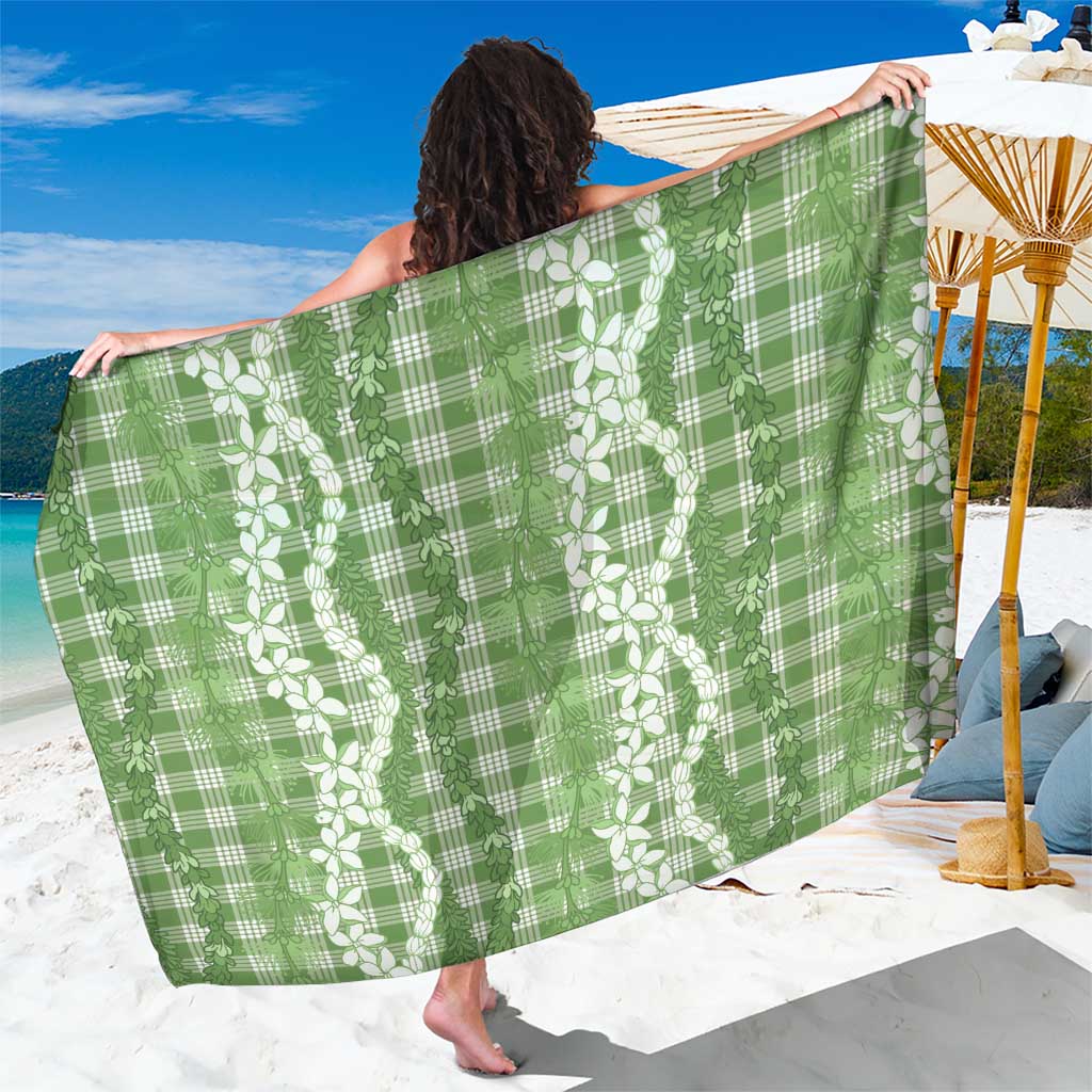 Hawaiian Ohia Lehua Lei Sarong Plaid Palaka Omaomao Pattern - Polynesian Pride