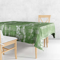 Hawaiian Ohia Lehua Lei Tablecloth Plaid Palaka Omaomao Pattern LT9 - Polynesian Pride