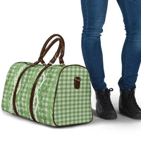 Hawaiian Ohia Lehua Lei Travel Bag Plaid Palaka Omaomao Pattern LT9 - Polynesian Pride