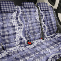 Hawaiian Ohia Lehua Lei Back Car Seat Cover Plaid Palaka Uliuli hohonu Pattern - Polynesian Pride