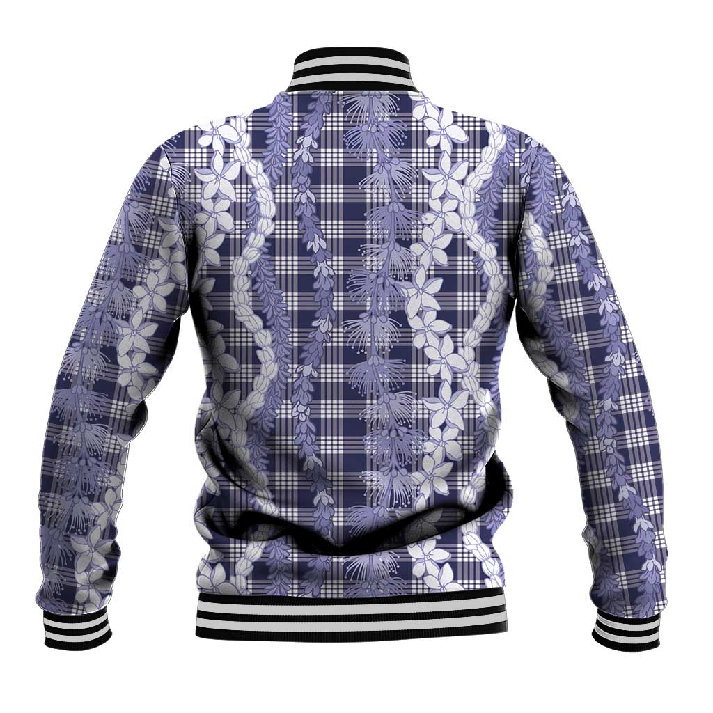 Hawaiian Ohia Lehua Lei Baseball Jacket Plaid Palaka Uliuli hohonu Pattern LT9 - Polynesian Pride