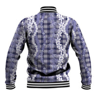 Hawaiian Ohia Lehua Lei Baseball Jacket Plaid Palaka Uliuli hohonu Pattern LT9 - Polynesian Pride