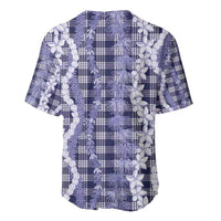 Hawaiian Ohia Lehua Lei Baseball Jersey Plaid Palaka Uliuli hohonu Pattern - Polynesian Pride