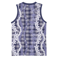Hawaiian Ohia Lehua Lei Basketball Jersey Plaid Palaka Uliuli hohonu Pattern LT9 - Polynesian Pride
