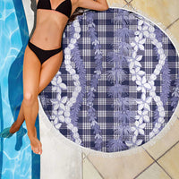 Hawaiian Ohia Lehua Lei Beach Blanket Plaid Palaka Uliuli hohonu Pattern - Polynesian Pride