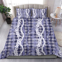 Hawaiian Ohia Lehua Lei Bedding Set Plaid Palaka Uliuli hohonu Pattern - Polynesian Pride