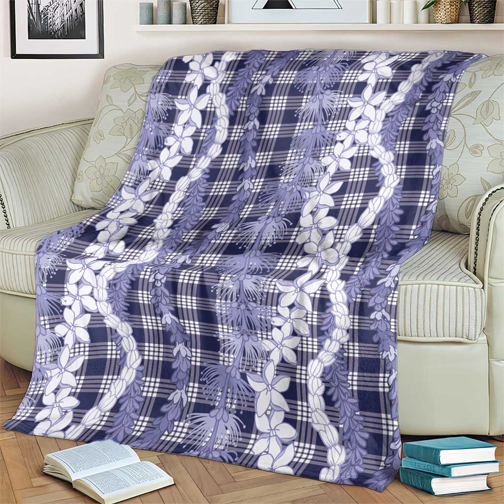 Hawaiian Ohia Lehua Lei Blanket Plaid Palaka Uliuli hohonu Pattern - Polynesian Pride