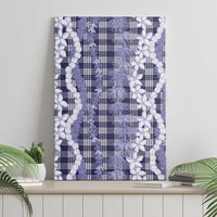 Hawaiian Ohia Lehua Lei Canvas Wall Art Plaid Palaka Uliuli hohonu Pattern - Polynesian Pride