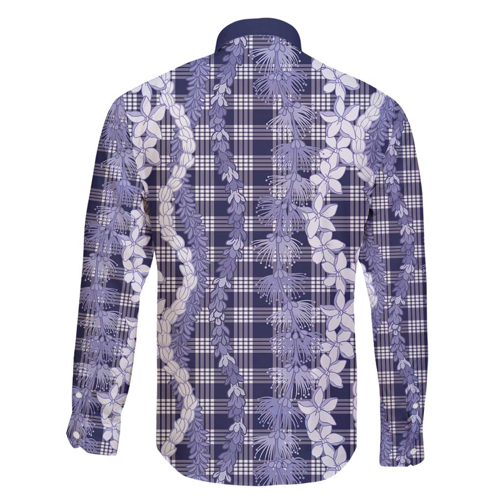 Hawaiian Ohia Lehua Lei Family Matching Summer Maxi Dress and Hawaiian Shirt Plaid Palaka Uliuli hohonu Pattern - Polynesian Pride