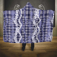 Hawaiian Ohia Lehua Lei Hooded Blanket Plaid Palaka Uliuli hohonu Pattern LT9 - Polynesian Pride