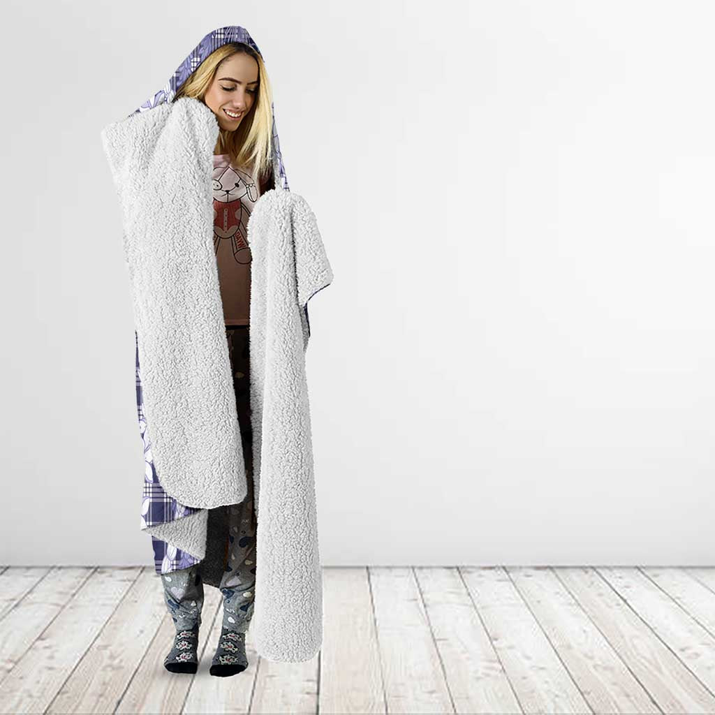 Hawaiian Ohia Lehua Lei Hooded Blanket Plaid Palaka Uliuli hohonu Pattern LT9 - Polynesian Pride