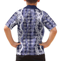 Hawaiian Ohia Lehua Lei Kid Hawaiian Shirt Plaid Palaka Uliuli hohonu Pattern LT9 - Polynesian Pride