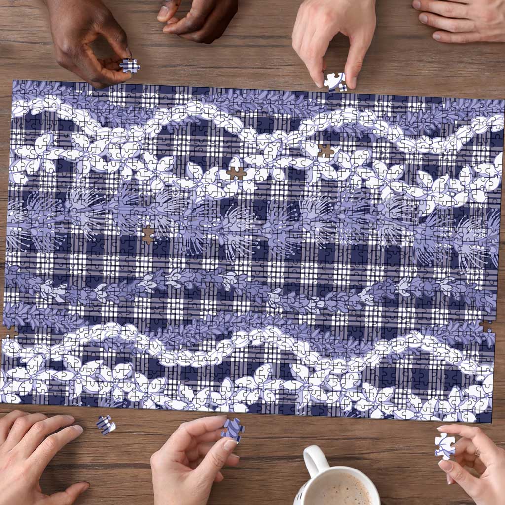 Hawaiian Ohia Lehua Lei Puzzle Plaid Palaka Uliuli hohonu Pattern LT9 - Polynesian Pride