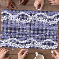 Hawaiian Ohia Lehua Lei Puzzle Plaid Palaka Uliuli hohonu Pattern LT9 - Polynesian Pride