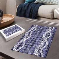 Hawaiian Ohia Lehua Lei Puzzle Plaid Palaka Uliuli hohonu Pattern LT9 - Polynesian Pride