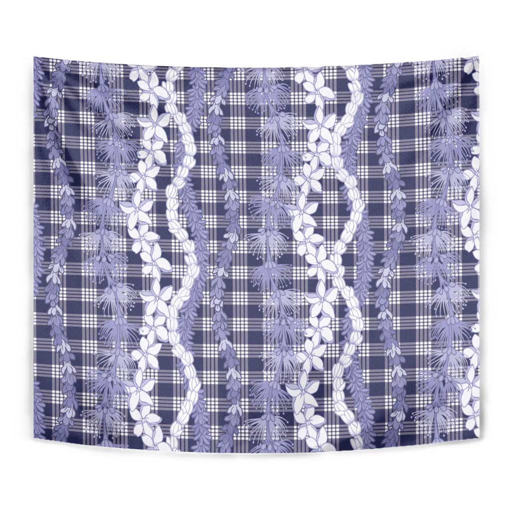 Hawaiian Ohia Lehua Lei Tapestry Plaid Palaka Uliuli hohonu Pattern - Polynesian Pride