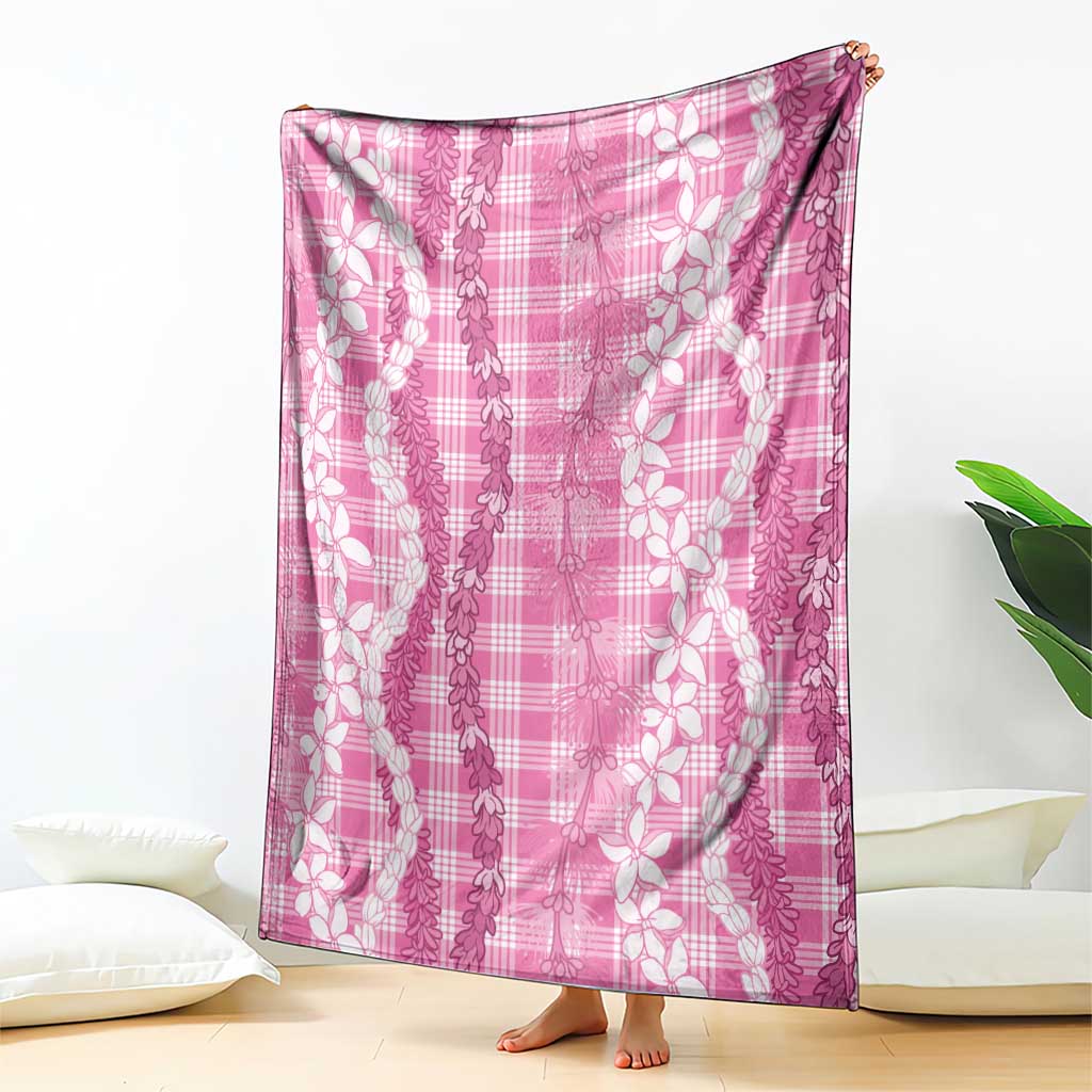 Hawaiian Ohia Lehua Lei Blanket Plaid Palaka Akala Pattern - Polynesian Pride