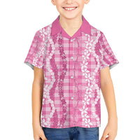 Hawaiian Ohia Lehua Lei Hawaiian Shirt Plaid Palaka Akala Pattern - Polynesian Pride