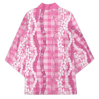 Hawaiian Ohia Lehua Lei Kimono Plaid Palaka Akala Pattern - Polynesian Pride