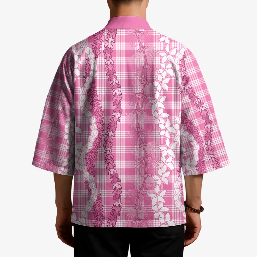 Hawaiian Ohia Lehua Lei Kimono Plaid Palaka Akala Pattern - Polynesian Pride