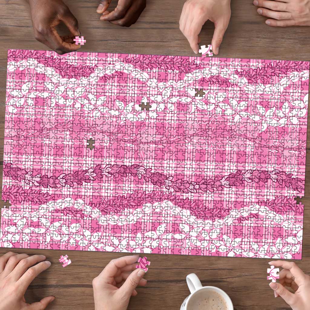 Hawaiian Ohia Lehua Lei Puzzle Plaid Palaka Akala Pattern LT9 - Polynesian Pride