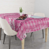 Hawaiian Ohia Lehua Lei Tablecloth Plaid Palaka Akala Pattern LT9 - Polynesian Pride