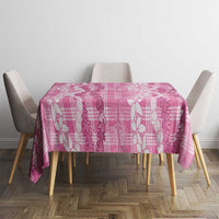 Hawaiian Ohia Lehua Lei Tablecloth Plaid Palaka Akala Pattern LT9 - Polynesian Pride