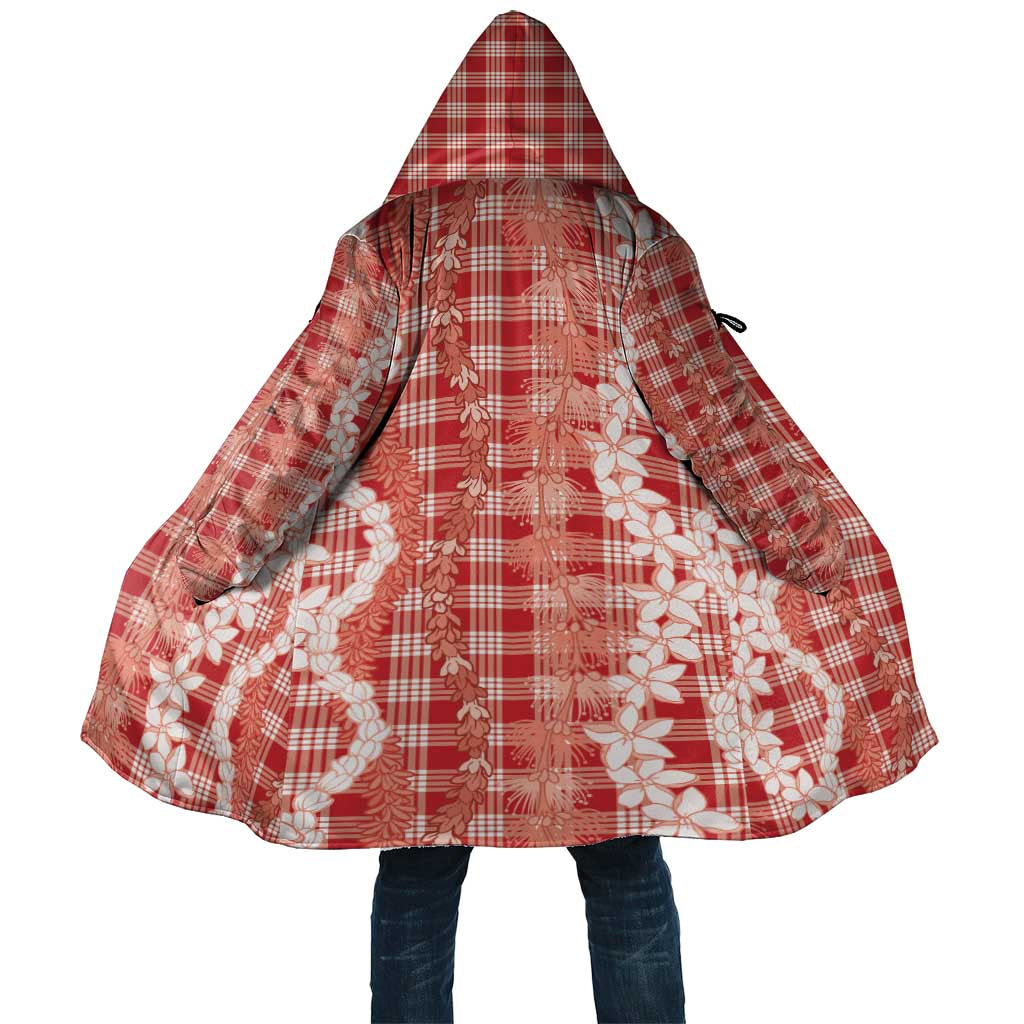 Hawaiian Ohia Lehua Lei Cloak Plaid Palaka Ulaula Pattern - Polynesian Pride