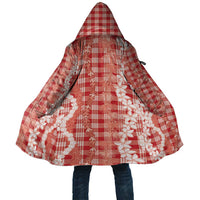 Hawaiian Ohia Lehua Lei Cloak Plaid Palaka Ulaula Pattern - Polynesian Pride