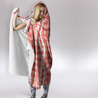 Hawaiian Ohia Lehua Lei Hooded Blanket Plaid Palaka Ulaula Pattern LT9 - Polynesian Pride