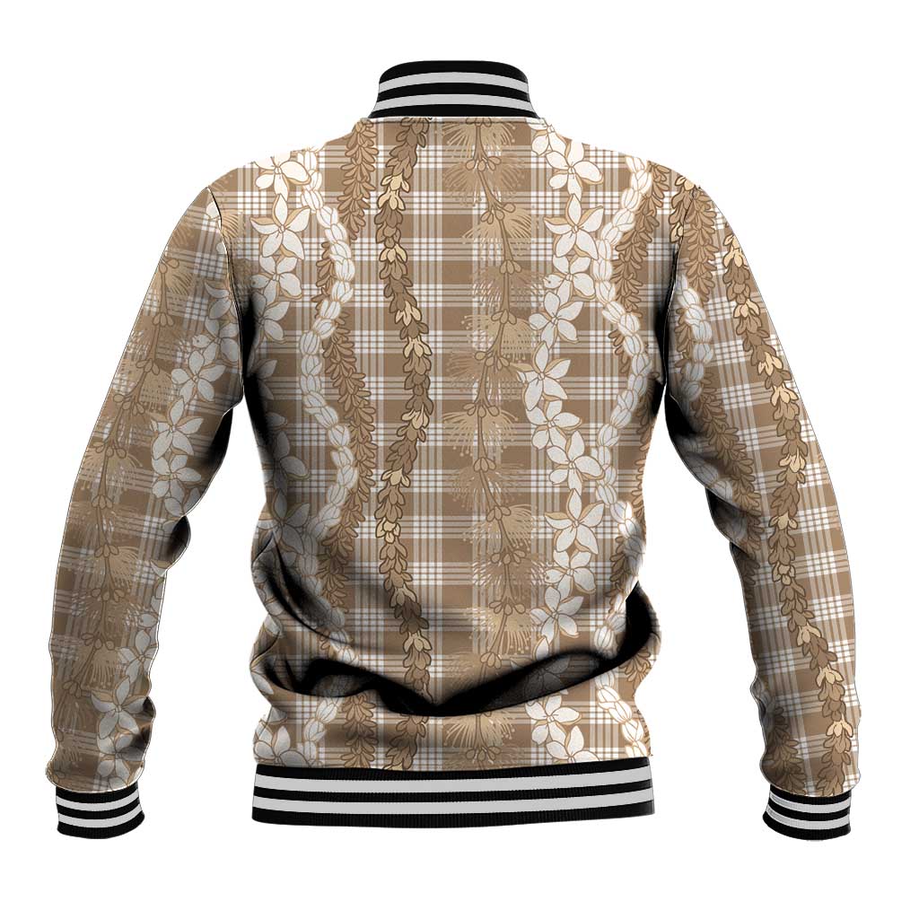 Hawaiian Ohia Lehua Lei Baseball Jacket Plaid Palaka Kalaihaahaa Pattern LT9 - Polynesian Pride