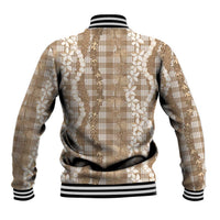 Hawaiian Ohia Lehua Lei Baseball Jacket Plaid Palaka Kalaihaahaa Pattern LT9 - Polynesian Pride
