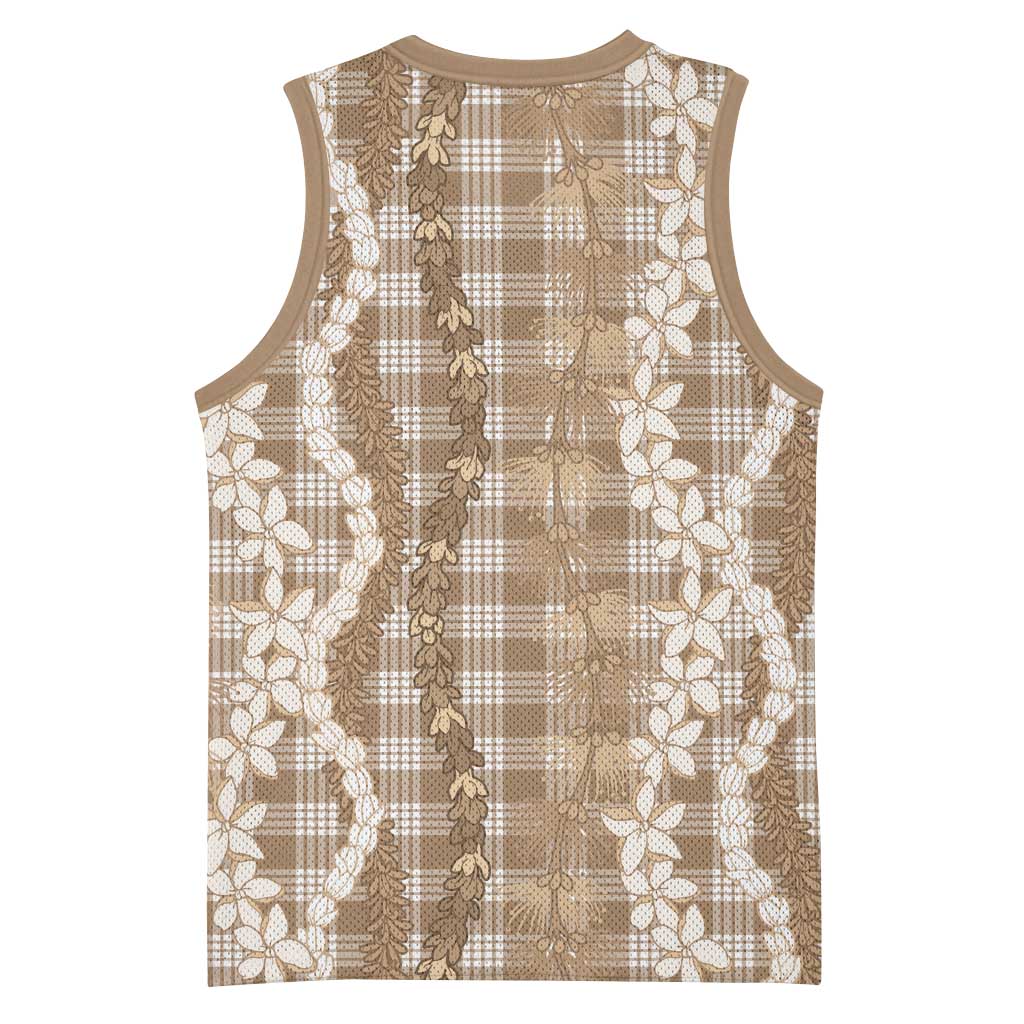 Hawaiian Ohia Lehua Lei Basketball Jersey Plaid Palaka Kalaihaahaa Pattern LT9 - Polynesian Pride