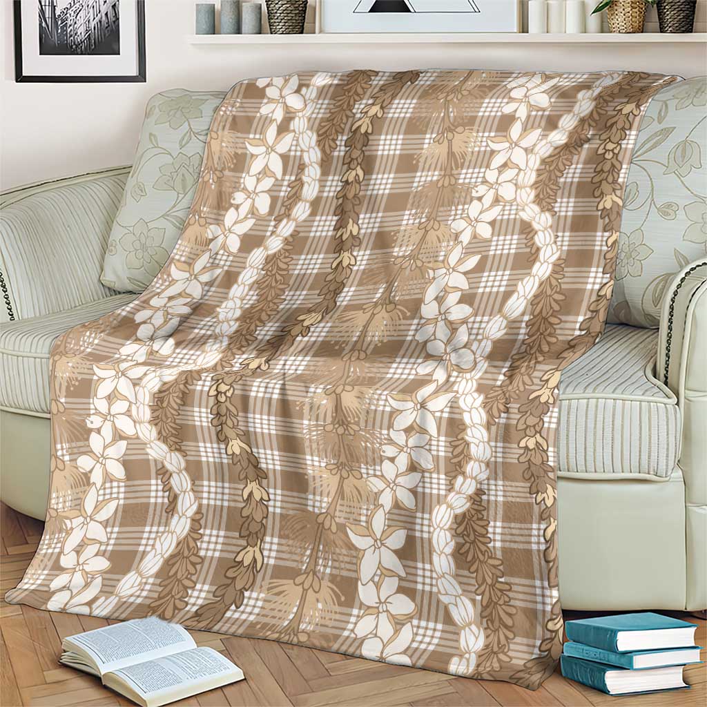 Hawaiian Ohia Lehua Lei Blanket Plaid Palaka Kalaihaahaa Pattern - Polynesian Pride