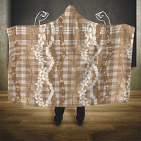 Hawaiian Ohia Lehua Lei Hooded Blanket Plaid Palaka Kalaihaahaa Pattern LT9 - Polynesian Pride
