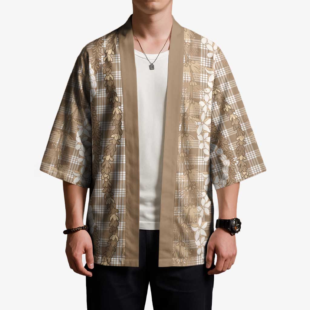 Hawaiian Ohia Lehua Lei Kimono Plaid Palaka Kalaihaahaa Pattern - Polynesian Pride