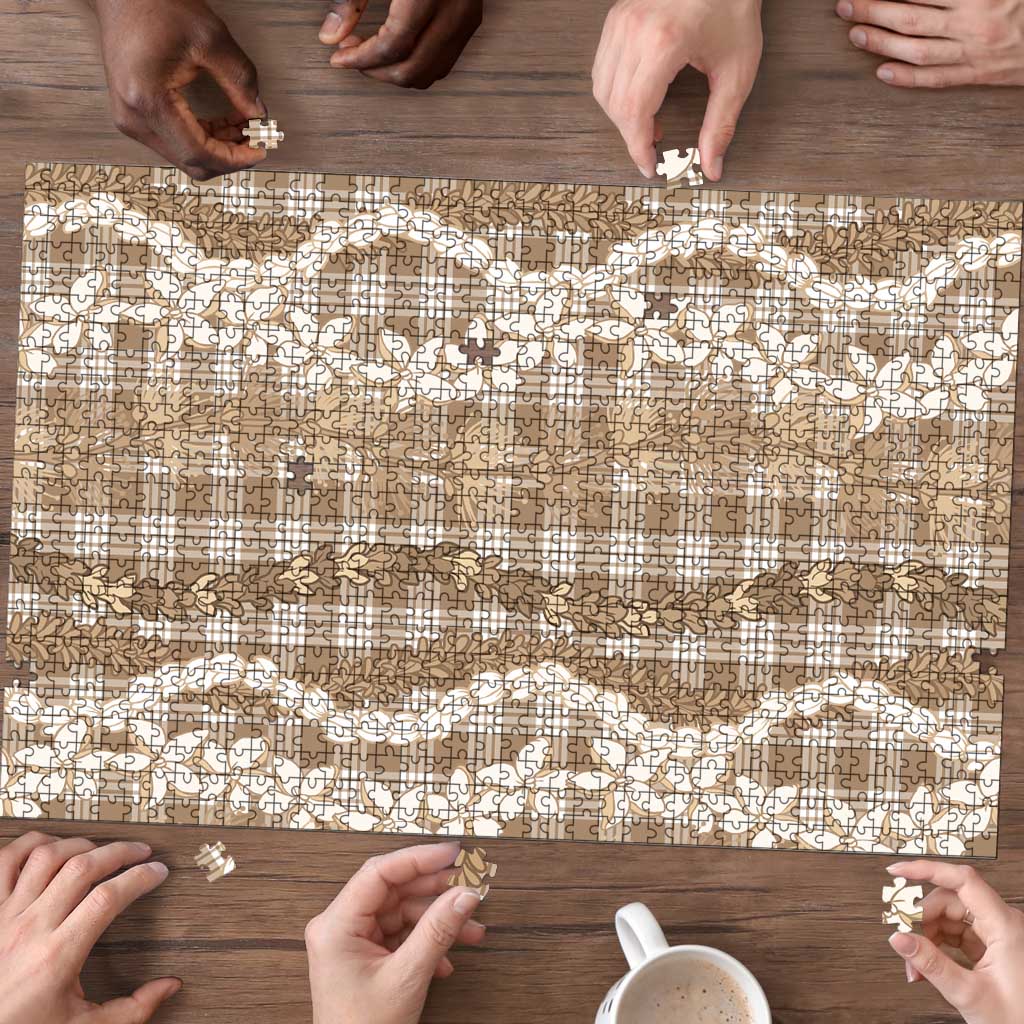 Hawaiian Ohia Lehua Lei Puzzle Plaid Palaka Kalaihaahaa Pattern LT9 - Polynesian Pride