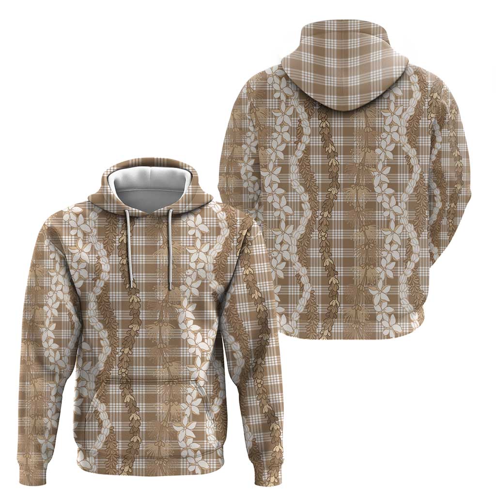 Hawaiian Ohia Lehua Lei Zip Hoodie Plaid Palaka Kalaihaahaa Pattern - Polynesian Pride