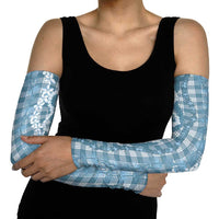 Hawaiian Ohia Lehua Lei Arm Sleeves Plaid Palaka Uliuli Omaomao Pattern LT9 - Polynesian Pride
