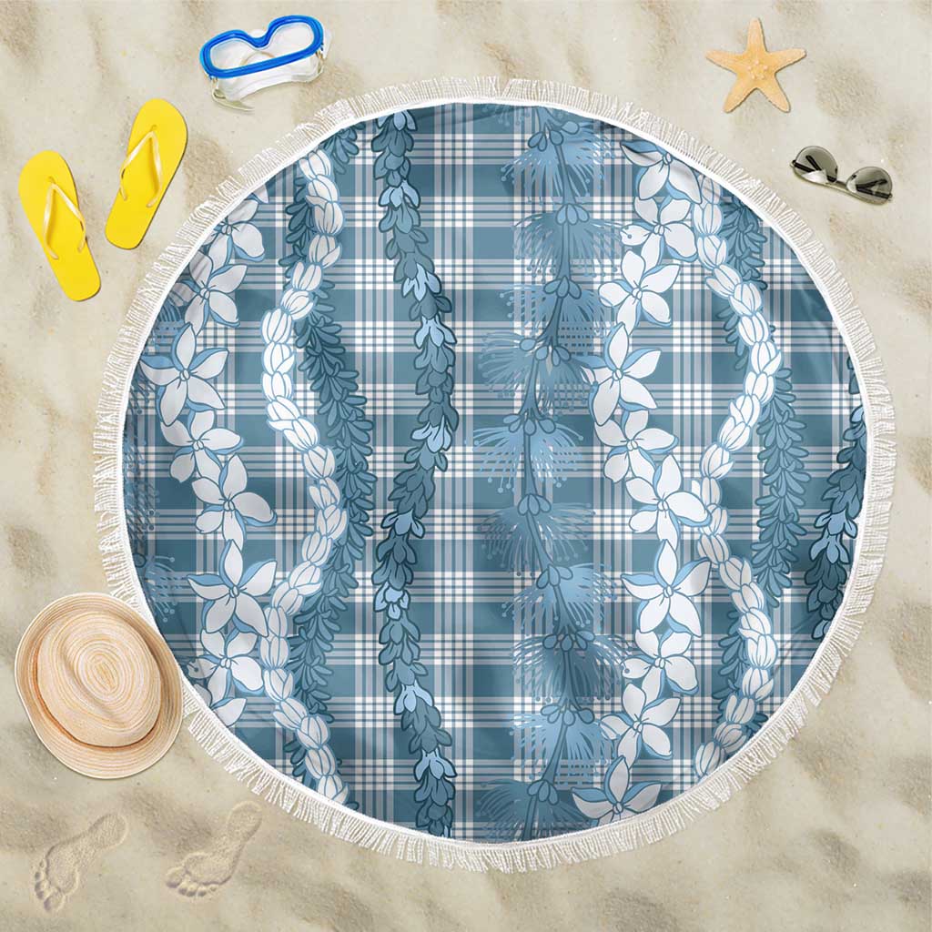 Hawaiian Ohia Lehua Lei Beach Blanket Plaid Palaka Uliuli Omaomao Pattern - Polynesian Pride
