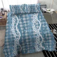 Hawaiian Ohia Lehua Lei Bedding Set Plaid Palaka Uliuli Omaomao Pattern - Polynesian Pride