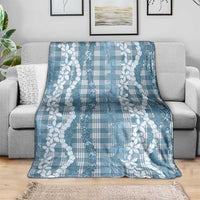 Hawaiian Ohia Lehua Lei Blanket Plaid Palaka Uliuli Omaomao Pattern - Polynesian Pride