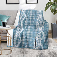Hawaiian Ohia Lehua Lei Blanket Plaid Palaka Uliuli Omaomao Pattern - Polynesian Pride